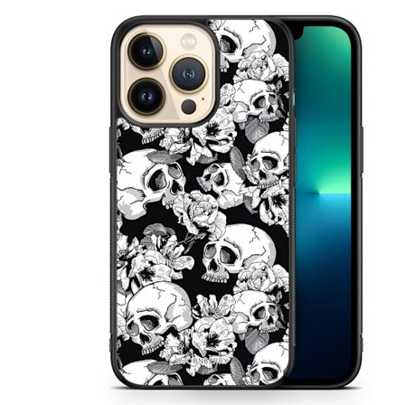 Bjornberry Skal iPhone 13 Pro - Dödskallar & Rosor