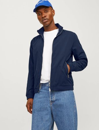 Jack & Jones Jjerush Harrington Bomber Noos - Navy - M