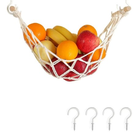 Hængende Frugt Hængekøje Til Køkken Under Skab Makrame Frugtkurv