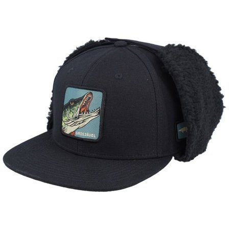 Skillfish - Svart earflap Keps - Grisjävel Earflap Vintage Black Ear Flap @ Hatstore