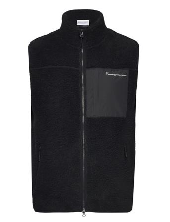 Teddy Fleece Vest - Grs/Vegan Black Knowledge Cotton Apparel
