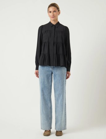 YAS Yaspala Ls Shirt S. Noos - Black - S