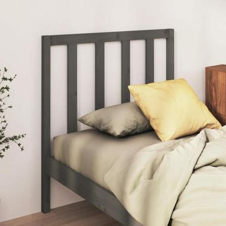 Vidaxl Sänggavel Grå 96x4x100 Cm Massiv Furu Grå