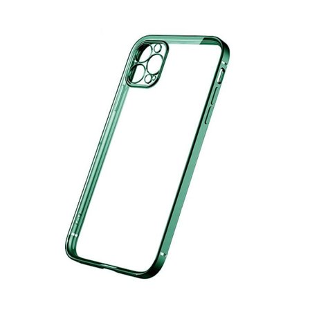 iPhone 12/12 Pro Tunn Transparent Ram Skal Hög kvalité - Mörk Grön