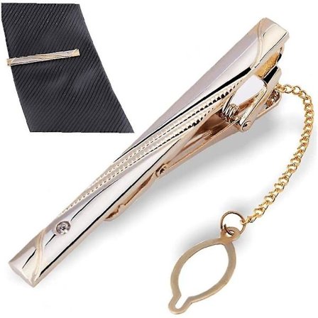 Slips för slips för män, långa slipsklämmor, slipsklämma, slipsnålar, slipsklämma med kedja för affärsbröllop, formell skjorta