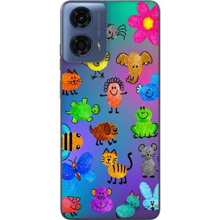 Kompatibel Mobilcover til Motorola Moto G24 Little Scribble Friends