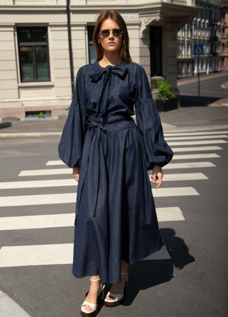 Astrid Skirt Dark Denim Dark Denim / L