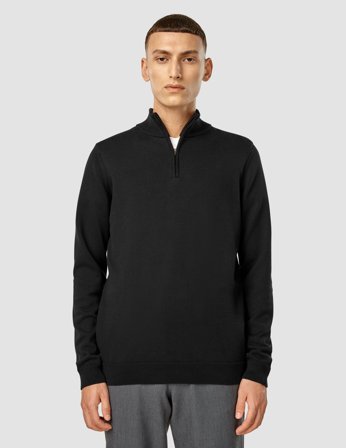 Shaping New Tomorrow - Everyday Knit Half Zip - Black - Herre - Størrelse M