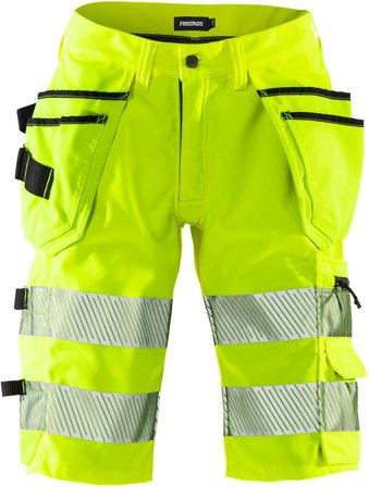 Fristads Dam Varsel hantverkarshorts stretch 2529 PLU klass 1, Varsel Gul