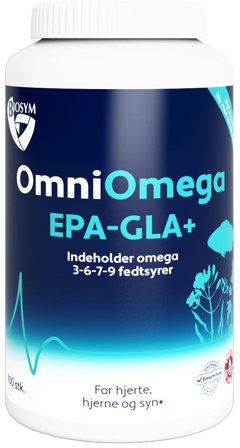 Biosym OmniOmega EPA-GLA+ 100 kaps., Helse & Madvarer, Kosttilskud, Fiskeolie & Omega 3