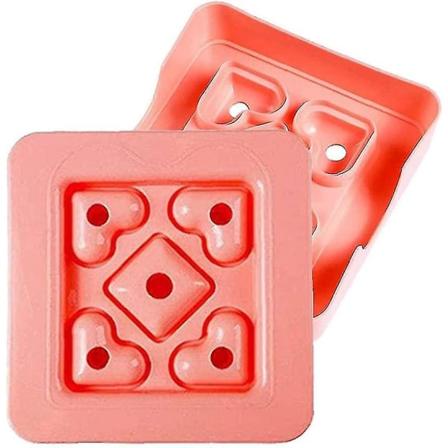 Leipämuotti, Diy-keksimurskain Mini-sydänmuotoinen Bento-laatikko Paahtoleipäviipaleen muotti, Vaaleanpunainen 1 kpl