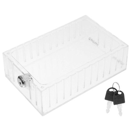 Transparent Låsbar Termostatdæksel med Nøgle til Vægmonteret AC Kontrol Klar Låseboks Beskytter Aircondition Låseboks Termostatbeskytter [D]