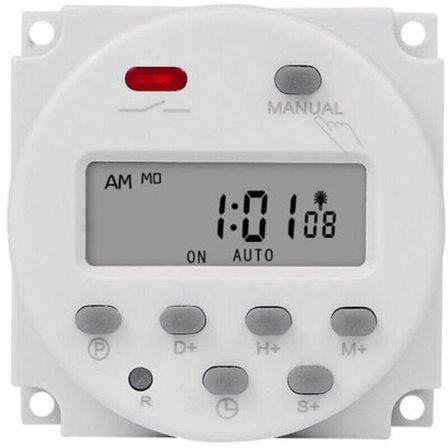 1 stk. CN101A LCD Strøm Timer Switch 12V 110V 220V med Tidsrelæ til Gadebelysningspanel Display (220V)