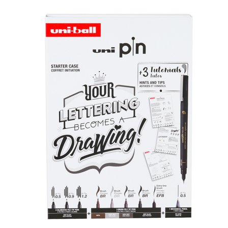 Uni Pin Fine Line Lettering Set