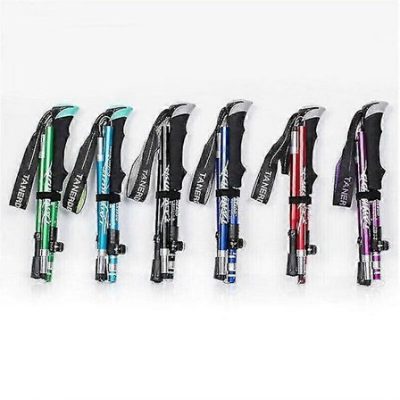 Nye Naturehike Antishock Foldbare Vandrestave 5-sektions Vandrestav til Vandring 2023 himmelblå