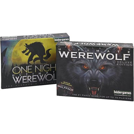 Ultimate Werewolf Deluxe Edition og One Night Ultimate Werewolf Daybreak Brætspil KO Version (2 Pak)