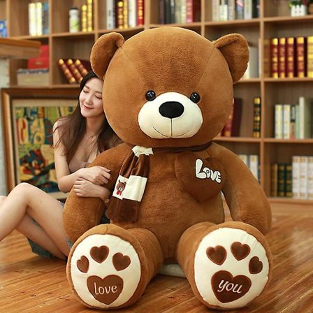 Yiwu Allo Jättimäiset Nallekarhut Iso Eläin Pehmolelu Huivilla S