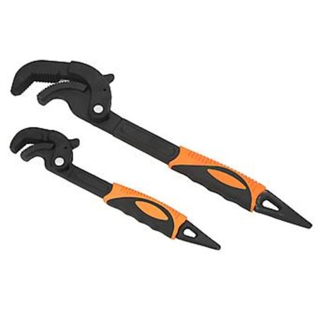 2-pack Självjusterande Skiftnycklar, Snabb Power Grip Rörtång, Universell Multifunktion för Båt & Husbil, Hållbara Handverktyg