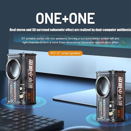 Läpinäkyvä Mecha Pieni Teräsase K Bluetooth-kaiutin Rytmi Subwoofer