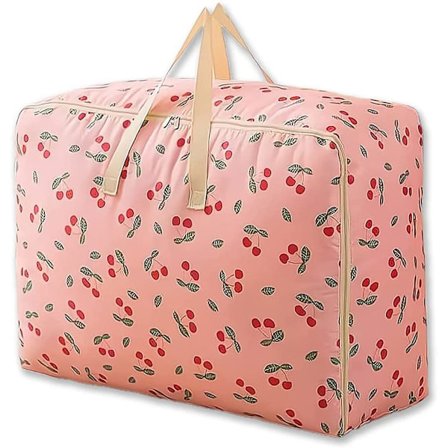 (Kirsikka) Suuri irrotettava säilytyspussi 58*38*22CM vetoketjulla