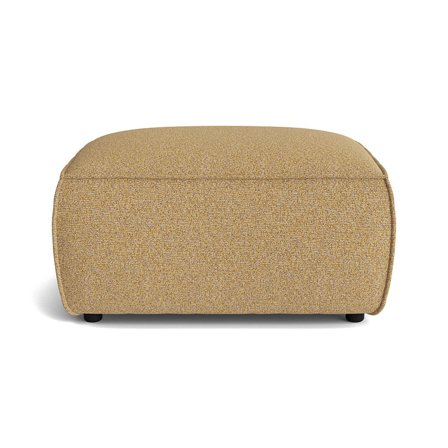Aura Pouf Puf Hocker in Puente Gelb, Modernes Design, Einfarbig, bequeme Polsterung, hochwertiger Stoffbezug, stabiles Untergestell, 44,5cm