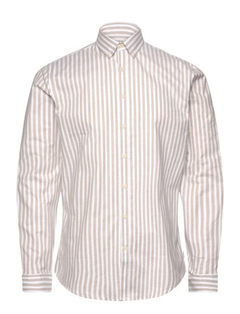 Lindbergh | Striped Superflex Oxford L/S | S