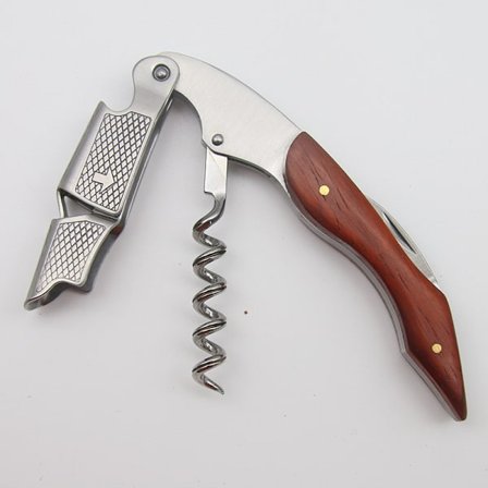 Rød Pæretræ - Professionel Corkscrew, Dobbelt Håndtag Med Dæmpning