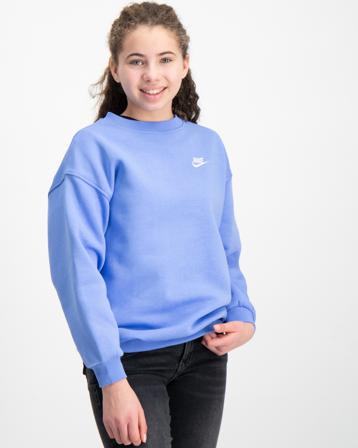Nike G NSW CLUB FLC OVRSZD CREW LBR Blau Pullover Mädchen - Kidsbrandstore