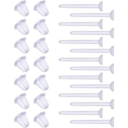 Kvinnors plastbrosk örhängen gummi öronproppar örhänge stift 1000 par (4-d-1)