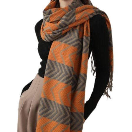 Dame Cashmere Feel Tørklæde Vinter Stor Varme Tørklæder Wrap Sjal