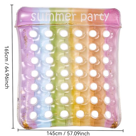 Vatten Uppblåsbar Flytande Rad för Vuxna, Förtjockad Lövformad Loungestol, Badmadrass, Flytande Enkel Flytbädd[YD]