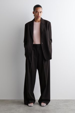 COS Women's Camiseta Ligera Slim Fit in Rosa