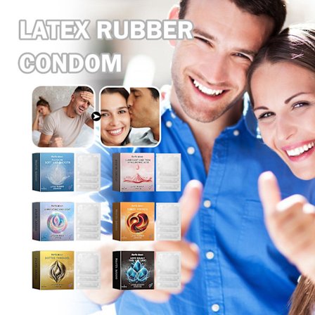 18 stk Naturlig Latex Kondomer for Menn, Normal Passform, Assorterte Kondomer, Ultratynne Smurte Naturlige Latex Kondomer Sett