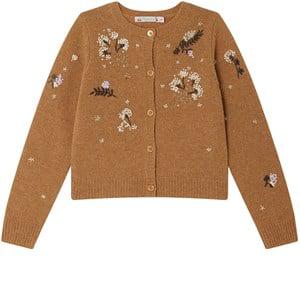 Bonpoint Toesie Floral Cardigan Noisette 14 Years - Jumpers and knitwear - 14 years - Brown - Mädchen
