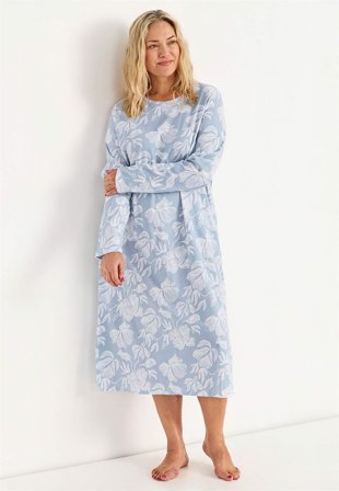 Cellbes of Sweden - Nattkjole med et blomstermønster i blå / blomstret for damer i størrelse 54/56