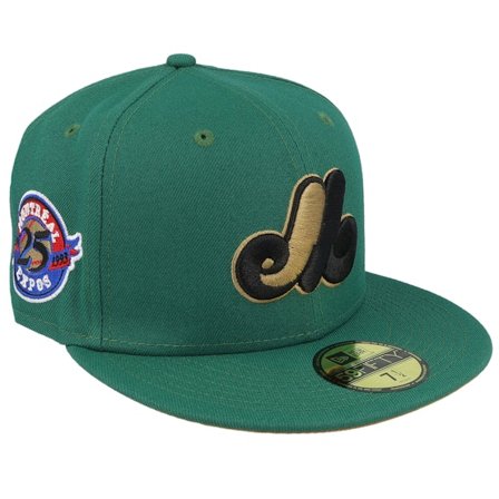New Era - MLB Green fitted Czapka Z Daszkiem - Montreal Expos Mossy Meadows 59FIFTY Green Fitted @ Hatstore