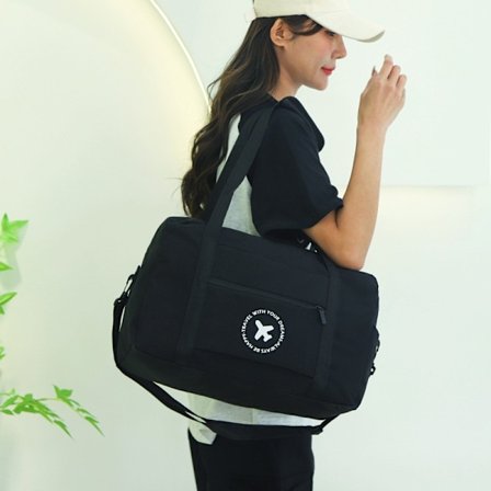 Reseväska, enkel axelväska, vikbar vattentät bagageförvaringsväska, kan fästas på en resväska, bagageväska, redo att tillverkas väska