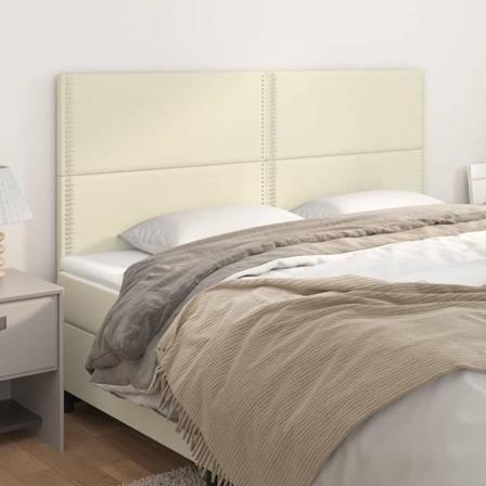Vidaxl Huvudgavlar 4 St Gräddvit 80x5x78/88 Cm Konstläder Kräm