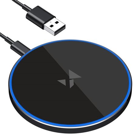 Wozinsky Trådløs ladeplate 15W Qi med USB-C-kabel - Svart