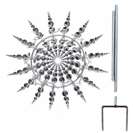 Magisk Metal Vindmølle: 3D Vind Kinetisk Skulptur, Terrasse Dekoration, Have Vind Spinner, Unikt Design