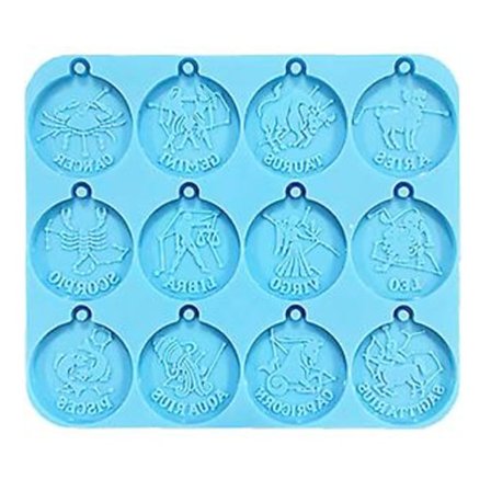 Örhängen med tolv stjärnbilder Form Nyckelring Form Harts Gjutning Hänge Form