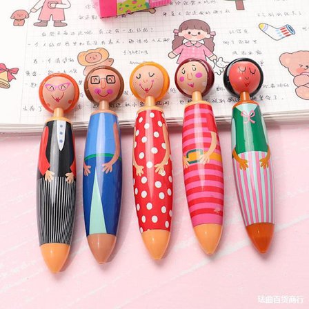 Kreativt mode design dukke pen tegneserie kuglepen, sød og