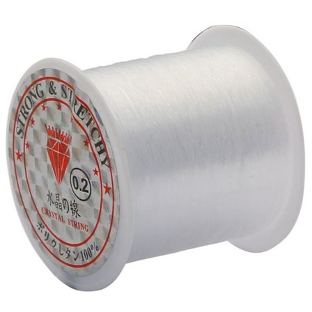 PLASTIKPÄRLTRÅD 0,2MM 100 METER