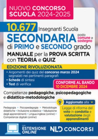 Manuale con teoria e test di verifica per il nuovo concorso docenti scuola 2024/2025