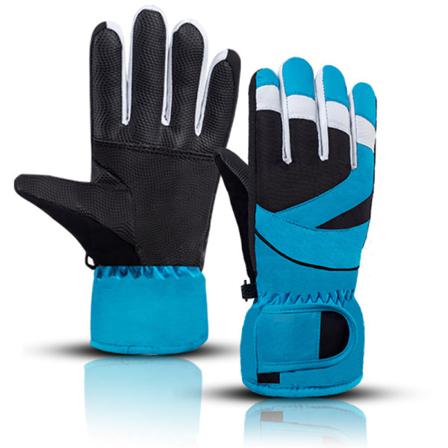 Skidsnöhandskar För Barn Vinter Kallt Väder Vindtät Varm Light Blue 22cm