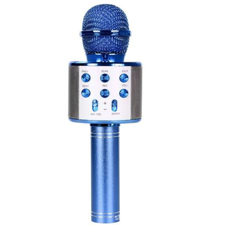 Trådlös Bluetooth Karaokemikrofon Stereomikrofon Blue