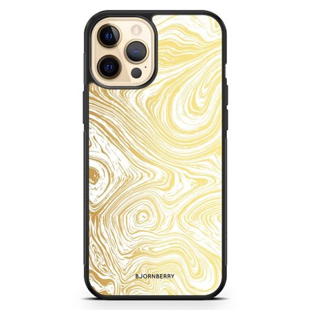 Bjornberry Hårdskal iPhone 12 Pro Max - Guld Marmor