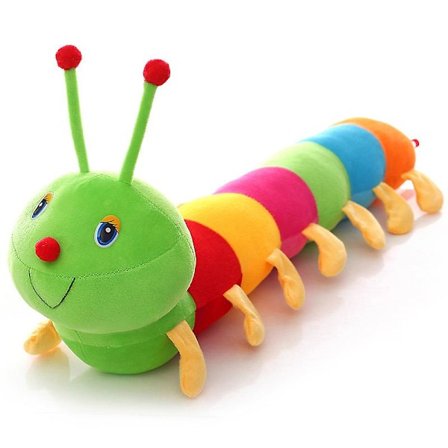 Caterpillar Doll Toy 50cm Plysch Mask Leksak Fylld Dock Leksaker Färgglada Lång Kognitiv Mjuk Mask Kudde Pedagogisk Present Till Födelsedag