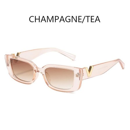 Retro rektangulära solglasögon Dam Märke Designer Cat Eye Liten ram Solglasögon Dam Klassisk svart fyrkantig solglasögon Kvinna Uv400