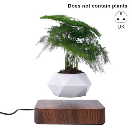 Leviterande luft Bonsai Kruka Rotation Blomkruka Planteringsmaskiner Magnetisk Levitation Suspension Flytande Kruka Krukväxt Hem